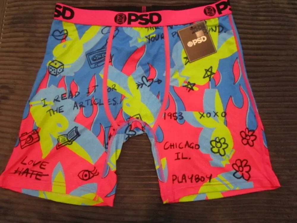 PSD Playboy Nuclear Neon Colors Men's XL Underwear Boxer Briefs